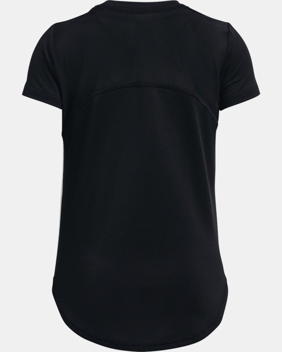 女童HeatGear® Armour短袖T恤, Black, pdpMainDesktop image number 1